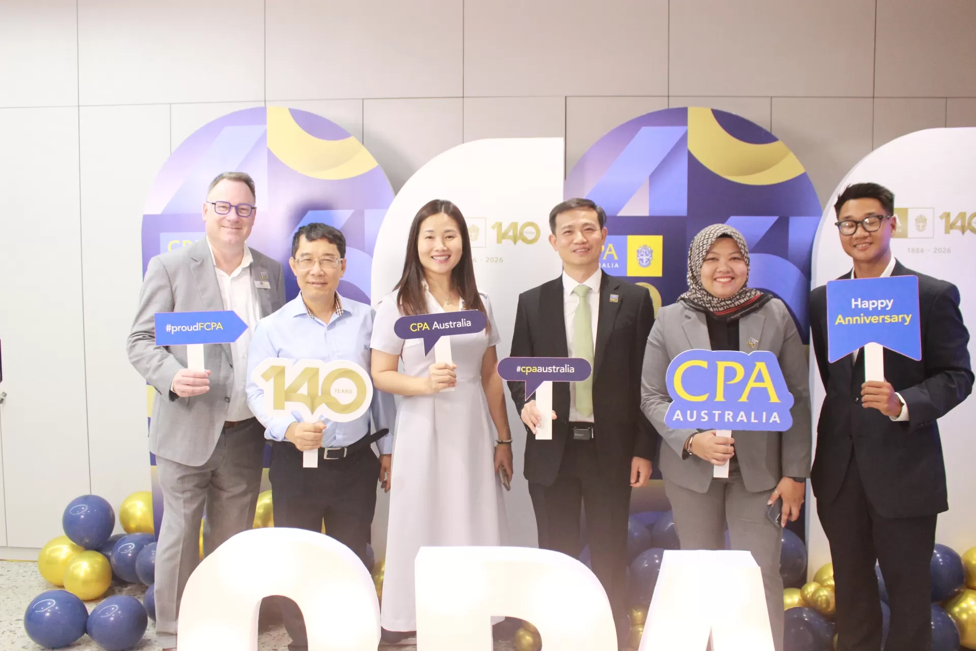 Senior members of FCPA Australia attend the 140th Anniversary Celebration of CPA Australia in Hanoi.